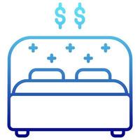 tweepersoonsbed pictogram met transparante achtergrond vector