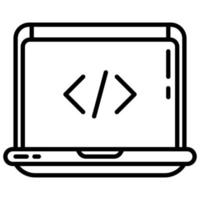 laptop en coderen vector