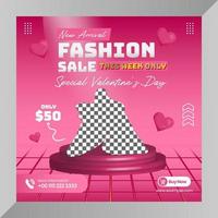 social media post fashion sale of banner layout flyer template post vector