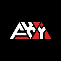 fxy driehoek brief logo ontwerp met driehoekige vorm. fxy driehoek logo ontwerp monogram. fxy driehoek vector logo sjabloon met rode kleur. fxy driehoekig logo eenvoudig, elegant en luxueus logo. fxy