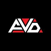 fvd driehoek brief logo ontwerp met driehoekige vorm. fvd driehoek logo ontwerp monogram. fvd driehoek vector logo sjabloon met rode kleur. fvd driehoekig logo eenvoudig, elegant en luxueus logo. fvd