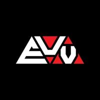 euv driehoek brief logo ontwerp met driehoekige vorm. euv driehoek logo ontwerp monogram. euv driehoek vector logo sjabloon met rode kleur. euv driehoekig logo eenvoudig, elegant en luxueus logo. euv