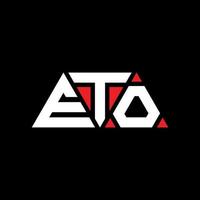 eto driehoek brief logo ontwerp met driehoekige vorm. eto driehoek logo ontwerp monogram. eto driehoek vector logo sjabloon met rode kleur. eto driehoekig logo eenvoudig, elegant en luxueus logo. eto