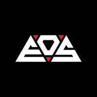 eos driehoek brief logo ontwerp met driehoekige vorm. eos driehoek logo ontwerp monogram. eos driehoek vector logo sjabloon met rode kleur. eos driehoekig logo eenvoudig, elegant en luxueus logo. Eos