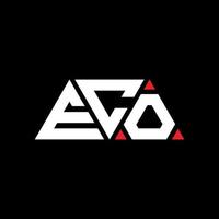 eco driehoek brief logo ontwerp met driehoekige vorm. eco driehoek logo ontwerp monogram. eco driehoek vector logo sjabloon met rode kleur. eco driehoekig logo eenvoudig, elegant en luxueus logo. eco