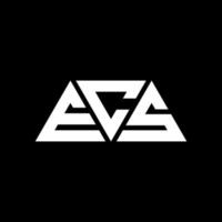 ecs driehoek brief logo ontwerp met driehoekige vorm. ecs driehoek logo ontwerp monogram. ecs driehoek vector logo sjabloon met rode kleur. ecs driehoekig logo eenvoudig, elegant en luxueus logo. ecs