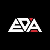 eda driehoek brief logo ontwerp met driehoekige vorm. eda driehoek logo ontwerp monogram. eda driehoek vector logo sjabloon met rode kleur. eda driehoekig logo eenvoudig, elegant en luxueus logo. eda