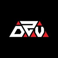 dzv driehoek brief logo ontwerp met driehoekige vorm. dzv driehoek logo ontwerp monogram. dzv driehoek vector logo sjabloon met rode kleur. dzv driehoekig logo eenvoudig, elegant en luxueus logo. dzv