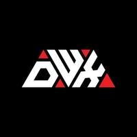 dwx driehoek brief logo ontwerp met driehoekige vorm. dwx driehoek logo ontwerp monogram. dwx driehoek vector logo sjabloon met rode kleur. dwx driehoekig logo eenvoudig, elegant en luxueus logo. dwx