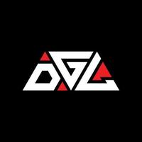 dgl driehoek brief logo ontwerp met driehoekige vorm. dgl driehoek logo ontwerp monogram. dgl driehoek vector logo sjabloon met rode kleur. dgl driehoekig logo eenvoudig, elegant en luxueus logo. dgl