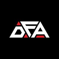 dfa driehoek brief logo ontwerp met driehoekige vorm. dfa driehoek logo ontwerp monogram. dfa driehoek vector logo sjabloon met rode kleur. dfa driehoekig logo eenvoudig, elegant en luxueus logo. dfa