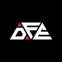 dfe driehoek brief logo ontwerp met driehoekige vorm. dfe driehoek logo ontwerp monogram. dfe driehoek vector logo sjabloon met rode kleur. dfe driehoekig logo eenvoudig, elegant en luxueus logo. dfe