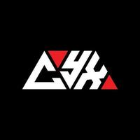 cyx driehoek brief logo ontwerp met driehoekige vorm. cyx driehoek logo ontwerp monogram. cyx driehoek vector logo sjabloon met rode kleur. cyx driehoekig logo eenvoudig, elegant en luxueus logo. cyx