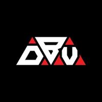 dbv driehoek brief logo ontwerp met driehoekige vorm. dbv driehoek logo ontwerp monogram. dbv driehoek vector logo sjabloon met rode kleur. dbv driehoekig logo eenvoudig, elegant en luxueus logo. dbv