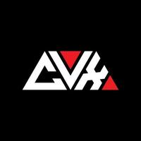 cvx driehoek brief logo ontwerp met driehoekige vorm. cvx driehoek logo ontwerp monogram. cvx driehoek vector logo sjabloon met rode kleur. cvx driehoekig logo eenvoudig, elegant en luxueus logo. cvx