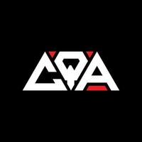 cqa driehoek letter logo ontwerp met driehoekige vorm. cqa driehoek logo ontwerp monogram. cqa driehoek vector logo sjabloon met rode kleur. cqa driehoekig logo eenvoudig, elegant en luxueus logo. cqa