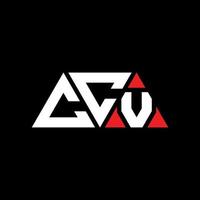 ccv driehoek brief logo ontwerp met driehoekige vorm. ccv driehoek logo ontwerp monogram. ccv driehoek vector logo sjabloon met rode kleur. ccv driehoekig logo eenvoudig, elegant en luxueus logo. ccv