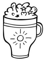 schattige milkshake illustratie. eenvoudige beker clipart. mooie drank doodle vector