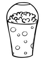 schattige milkshake illustratie. eenvoudige beker clipart. mooie drank doodle vector