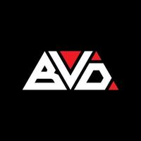 bvd driehoek brief logo ontwerp met driehoekige vorm. bvd driehoek logo ontwerp monogram. bvd driehoek vector logo sjabloon met rode kleur. bvd driehoekig logo eenvoudig, elegant en luxueus logo. bvd