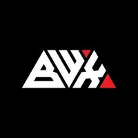 bwx driehoek brief logo ontwerp met driehoekige vorm. bwx driehoek logo ontwerp monogram. bwx driehoek vector logo sjabloon met rode kleur. bwx driehoekig logo eenvoudig, elegant en luxueus logo. bwx