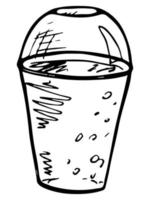 schattig kopje water, milkshake, sap of frisdrank. drankje illustratie. eenvoudige cocktail clipart vector