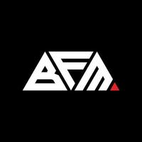 bfm driehoek brief logo ontwerp met driehoekige vorm. bfm driehoek logo ontwerp monogram. bfm driehoek vector logo sjabloon met rode kleur. bfm driehoekig logo eenvoudig, elegant en luxueus logo. bfm