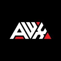awx driehoek brief logo ontwerp met driehoekige vorm. awx driehoek logo ontwerp monogram. awx driehoek vector logo sjabloon met rode kleur. awx driehoekig logo eenvoudig, elegant en luxueus logo. awx