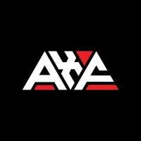 axf driehoek brief logo ontwerp met driehoekige vorm. axf driehoek logo ontwerp monogram. axf driehoek vector logo sjabloon met rode kleur. axf driehoekig logo eenvoudig, elegant en luxueus logo. axf