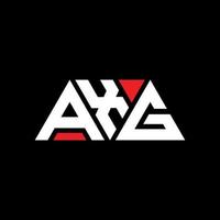 axg driehoek brief logo ontwerp met driehoekige vorm. axg driehoek logo ontwerp monogram. axg driehoek vector logo sjabloon met rode kleur. axg driehoekig logo eenvoudig, elegant en luxueus logo. axg