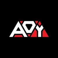 aoy driehoek letter logo ontwerp met driehoekige vorm. aoy driehoek logo ontwerp monogram. aoy driehoek vector logo sjabloon met rode kleur. aoy driehoekig logo eenvoudig, elegant en luxueus logo. aoy