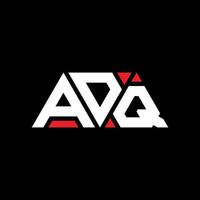 adq driehoek brief logo ontwerp met driehoekige vorm. adq driehoek logo ontwerp monogram. adq driehoek vector logo sjabloon met rode kleur. adq driehoekig logo eenvoudig, elegant en luxueus logo. adq