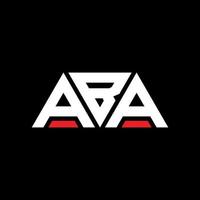 aba driehoek brief logo ontwerp met driehoekige vorm. aba driehoek logo ontwerp monogram. aba driehoek vector logo sjabloon met rode kleur. aba driehoekig logo eenvoudig, elegant en luxueus logo. aba