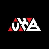 vxb driehoek brief logo ontwerp met driehoekige vorm. vxb driehoek logo ontwerp monogram. vxb driehoek vector logo sjabloon met rode kleur. vxb driehoekig logo eenvoudig, elegant en luxueus logo. vxb