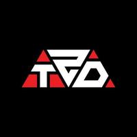 tzd driehoek brief logo ontwerp met driehoekige vorm. tzd driehoek logo ontwerp monogram. tzd driehoek vector logo sjabloon met rode kleur. tzd driehoekig logo eenvoudig, elegant en luxueus logo. tzd