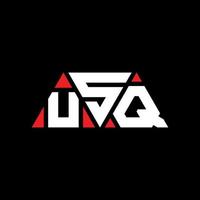 usq driehoek brief logo ontwerp met driehoekige vorm. usq driehoek logo ontwerp monogram. usq driehoek vector logo sjabloon met rode kleur. usq driehoekig logo eenvoudig, elegant en luxueus logo. usq