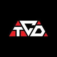 tcd driehoek brief logo ontwerp met driehoekige vorm. tcd driehoek logo ontwerp monogram. tcd driehoek vector logo sjabloon met rode kleur. tcd driehoekig logo eenvoudig, elegant en luxueus logo. tcd