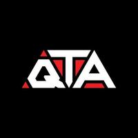 qta driehoek brief logo ontwerp met driehoekige vorm. qta driehoek logo ontwerp monogram. qta driehoek vector logo sjabloon met rode kleur. qta driehoekig logo eenvoudig, elegant en luxueus logo. qta