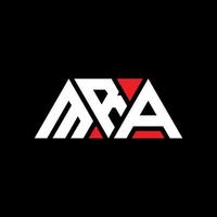 mra driehoek brief logo ontwerp met driehoekige vorm. mra driehoek logo ontwerp monogram. mra driehoek vector logo sjabloon met rode kleur. mra driehoekig logo eenvoudig, elegant en luxueus logo. mra