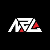 nzl driehoek brief logo ontwerp met driehoekige vorm. nzl driehoek logo ontwerp monogram. nzl driehoek vector logo sjabloon met rode kleur. nzl driehoekig logo eenvoudig, elegant en luxueus logo. nzl
