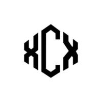 xcx letter logo-ontwerp met veelhoekvorm. xcx logo-ontwerp met veelhoek en kubusvorm. xcx zeshoek vector logo sjabloon witte en zwarte kleuren. xcx-monogram, bedrijfs- en onroerendgoedlogo.