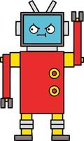 leuke tekenfilmrobot vector