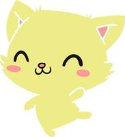 cartoon van schattige kawaii kat vector