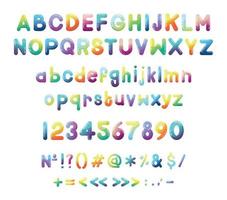 vector kleurrijke zeepbel lettertype