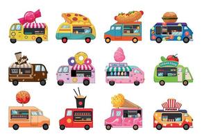 set foodtrucks vector