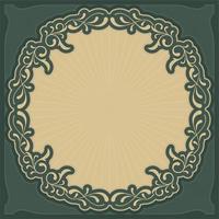 art nouveau geïnspireerd achtergrondframe vector