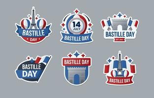 Bastille dag sticker vector