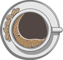 koffie illustratie in schattige stijl vector