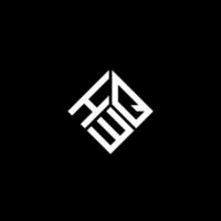 hwq brief logo ontwerp op zwarte achtergrond. hwq creatieve initialen brief logo concept. hwq brief ontwerp. vector