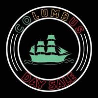 columbus t-shirt ontwerp vector